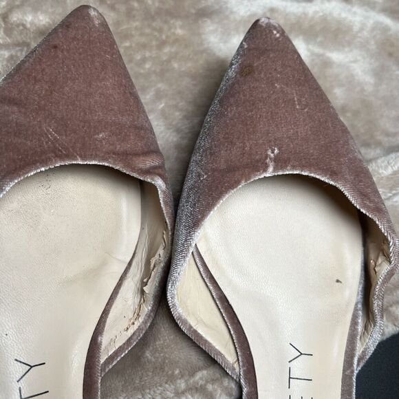 Sole Society So-Teena‎ Pink Blush Velvet Flats With Ribbon Tie Women's Size 7M - Picture 7 of 8
